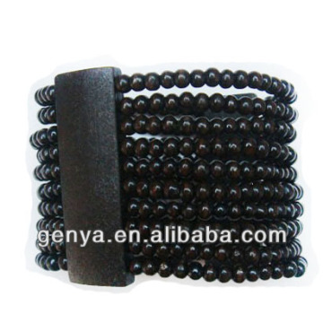 Fashion make beaded wood bangle wooden beads Bracelet