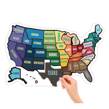 RV Travel Map Sticker - USA States Visited Vinyl Decal for Vehicles