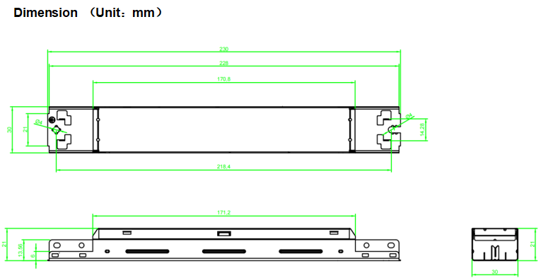 Лінейны святлодыёдны драйвер магутнасцю 150 Вт без SELV 150W Non SELV Linear Led Driver