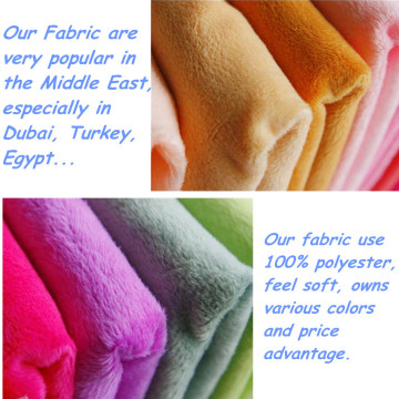 Different pile high warp knitting plush fabric for Children or toys