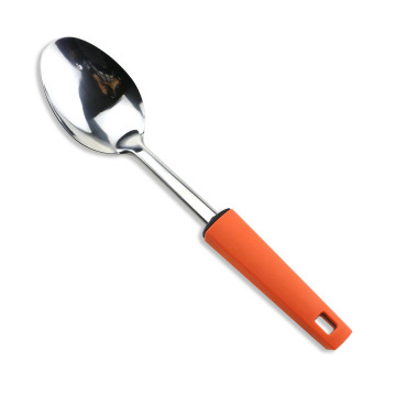 Stainless Steel Kitchen Solid Spoon With PP Handle