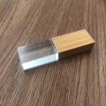 Unidad flash USB transparente de madera