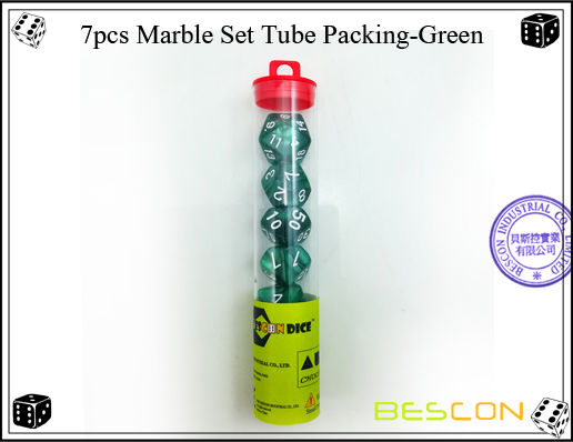 7pcs Marble Set Tube Packing-Green-3 7pcs Marble Set Tube Packing-Green-3