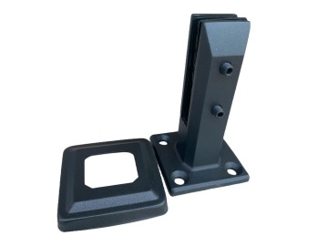 Glass Spigots Black Pool Fence Balustrade