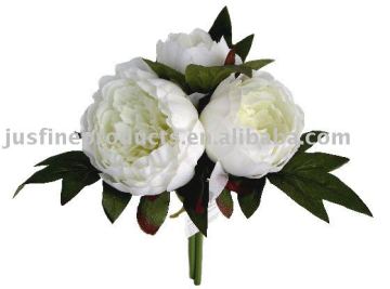 Artificial Flower Bouquet: 11" Artificial Peony Bouquet, Flowr Bouquet, High Quality Bouquet