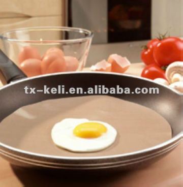 PTFE fiberglass reusable frying pan liner