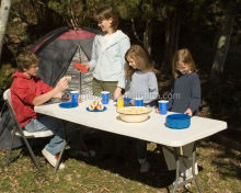 Outdoor Furniture Sale: 183cm White Plastic Folding Rectangular Conference Table and Chairs