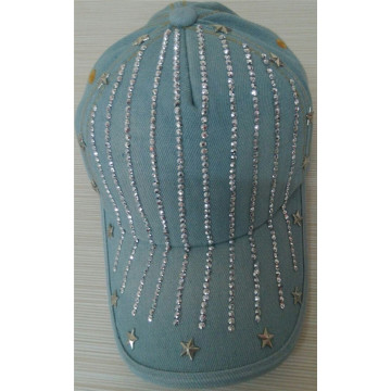 2014 Fashion Denim-Baseball-Cap mit Strass Diamant Sterne verstellbare Kappe Frauen Männer hot Verkauf guter Qualität