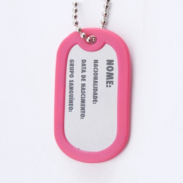 Wholesale Metal Blank Military Dog Tag With Ball Chain