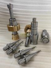 Cosmetic packaging mold components thread grinding inserts