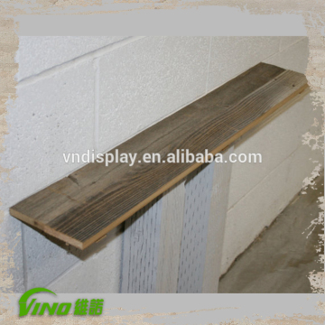 cheap wooden shelf 6X36 , pine wood shelf , distressed wood wall shelf with hooks , antique wall shelf