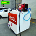 Portable mobile station fuel diesel tank with pump