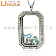 Stainless steel silver matt and polish the illusionist locket