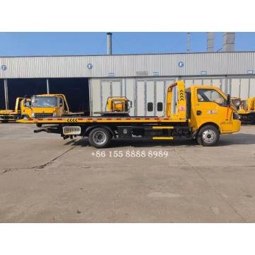 Dongfeng 2 ton flatbed trailer wrecker truck