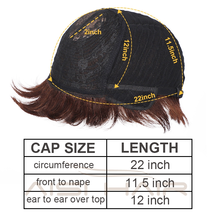 Aisi Hair Double Drawn Raw European No Glue No Gel Short 100% Real Wholesale Human Hair Wigs Colored