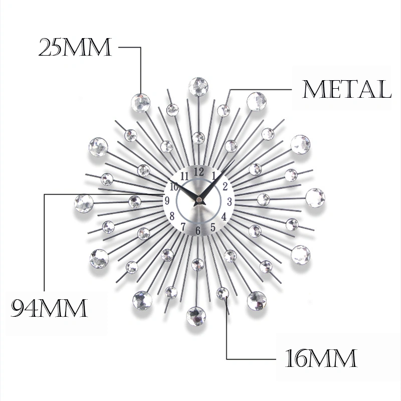 Home Decoration Creative DIY Wall Clock Crystal Acrylic Wall Clock