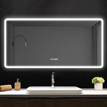 Fashionable led wall mount lighted bathroom makeup mirror