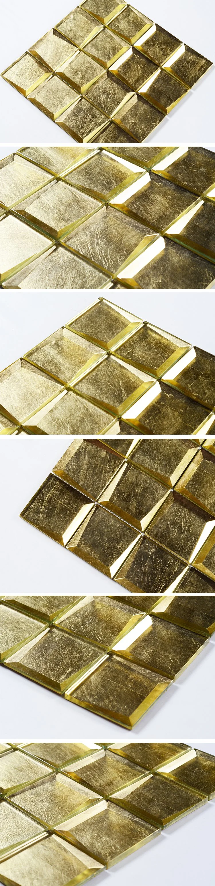 Different Types of Discount Backsplash Gold Color Glass Mosaic Tile