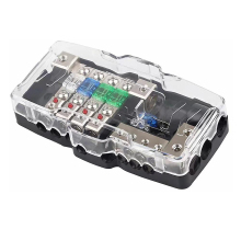 Red Car Audio Distribution Fuse Block 30A 60A 80A with Ground ANL Fuse Box