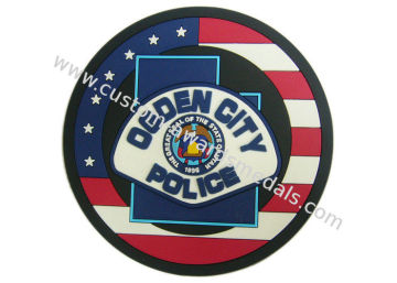 Ogden City Police Promotion 2d Custom Soft Pvc Coaster