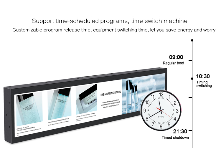 shelf edg stretch bar lcd display