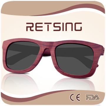 Handcraft Red Sandalwood Wood Framed Sunglasses