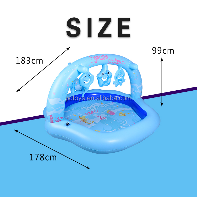Wholesale PVC kids children's indoor play center pool splash pool for kids Water gun baby pool