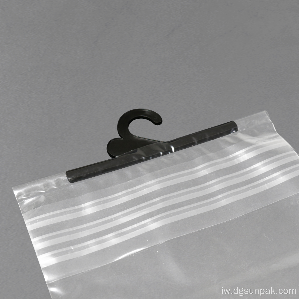 אריזה מתכלה ממוחזרת polybags להציג שקיות וו