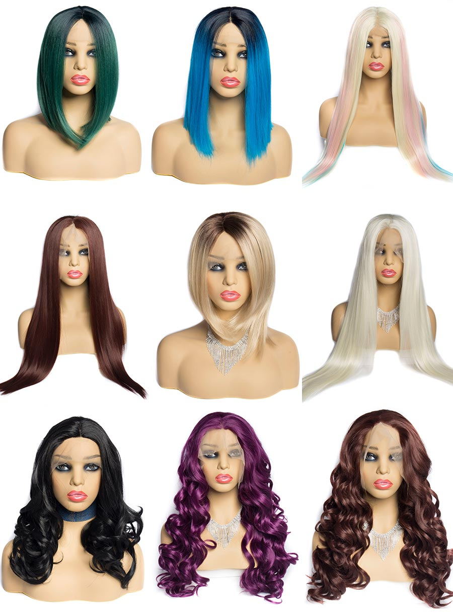 Brown Color Wig Straight Lace Front Human Hair Wigs 13X4 color BOB  150, 13x4 Sunlight Peruvian Ombre Highlights Lace Front Wigs