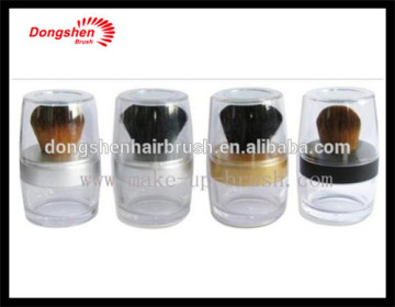 Refillable jar brushes for makeup with container, powder brush refillable,make-up cosmetic