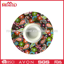 Melmaine buffet plates/chip and dip plate