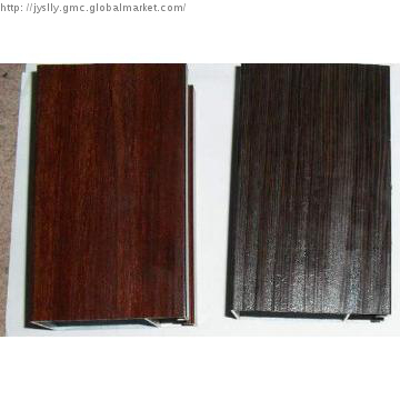 beautiful design wooden grain aluminum profile