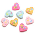 Romantic Resin Heart Cake Letter Love Flatback Cabochon Artificial Food Craft Bead Scrapbook Diy Accessory Girls Hairclip Parts