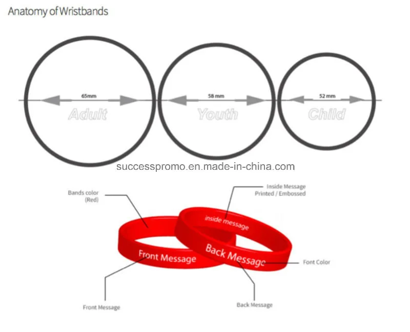 Cheap Custom Silicone Wristbands Segmented