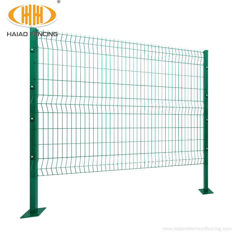 pvc coated round post wire mesh fence