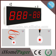 Restaurant display receiver attendant noticeing system