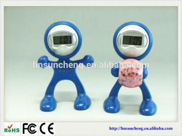 mini digital table time clock with clips