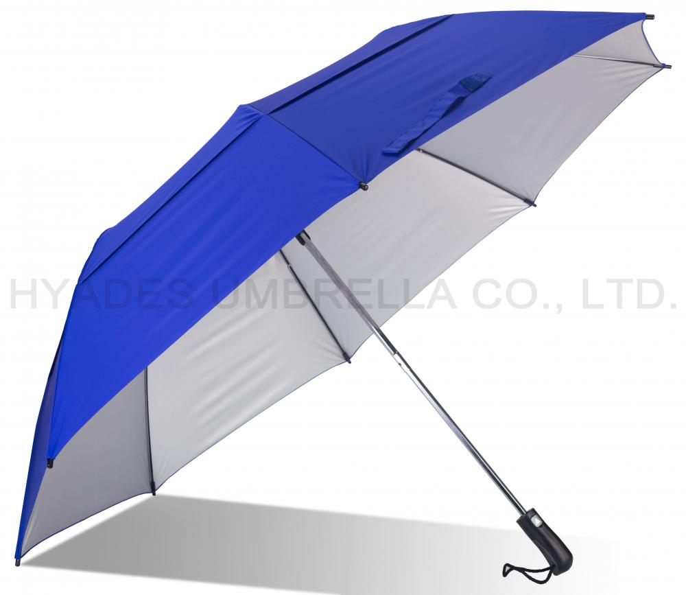 Grand parapluie de golf pliant à double couche ventilé