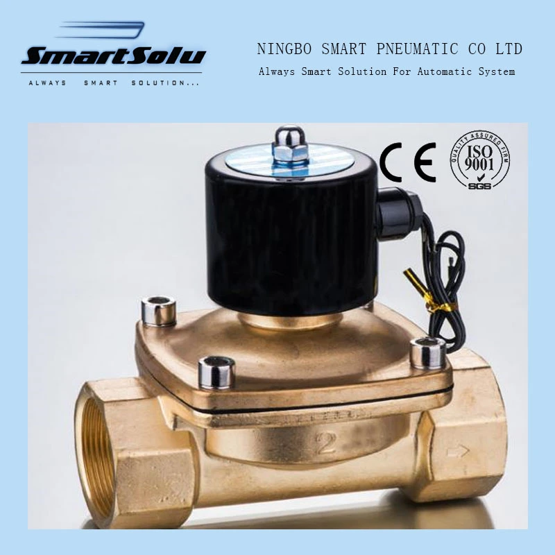 2W Normal Close Direct Acting Big Orifice Brass Material Solenoid Valves