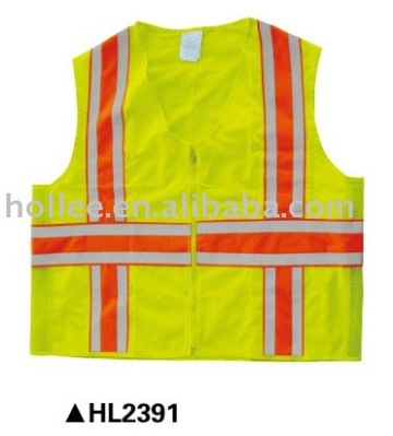 high visibility strap safety vest