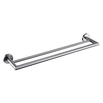 Moon double towel rail brushed nickel