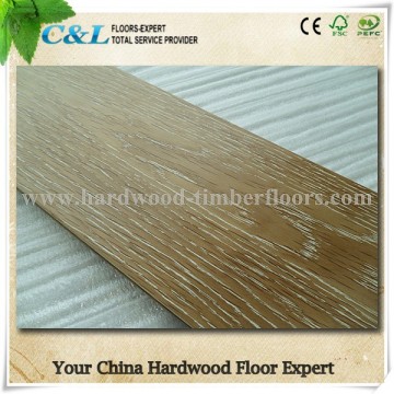 Natural Solid Wood Wire Brushed Oak Flooring
