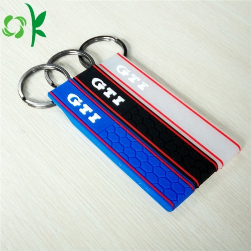 Custom Silicone Keychain Personalized Custom Printing Bracelet Silicone Keychains Supplier