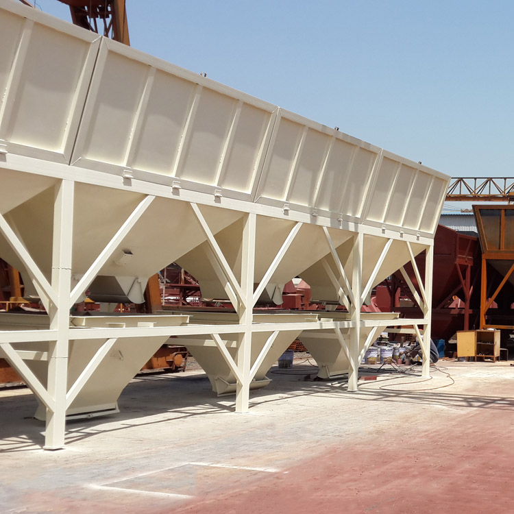 Four bin mini aggregate PL concrete batching machine