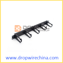 1U Cable Management with 5 rings