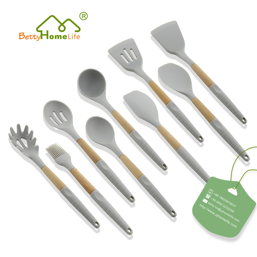 Set di utensili da cucina in silicone di nuova progettazione 9PCS