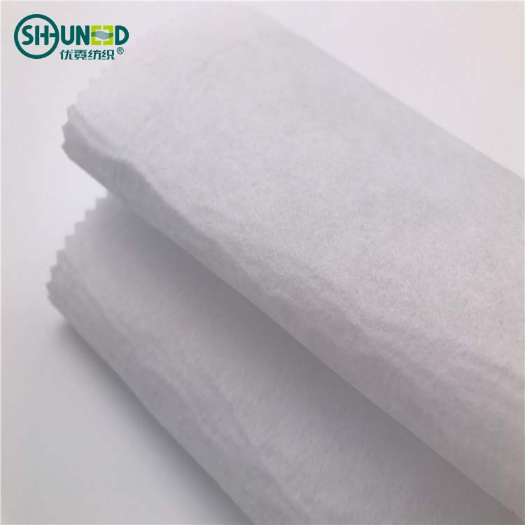 SGS certificated high quality eco-friendly aid-laid 90gsm polyester/viscose cut away nonwoven embroidery backing paper fabric