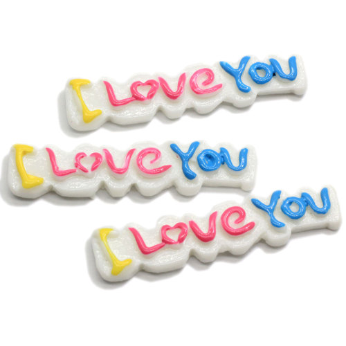 Mixed Letter Love Resin Cabochon Flatback Dekoration Handwerk Verzierungen für Scrapbooking Diy Zubehör 100pcs