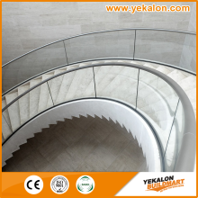 Yekalon Indoor Stair Custom Aluminum Alloy Glass Railing