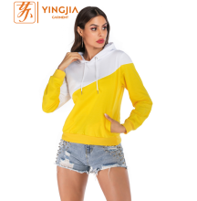 Custom Matching Women Color Block Long Sleeve Hoodies